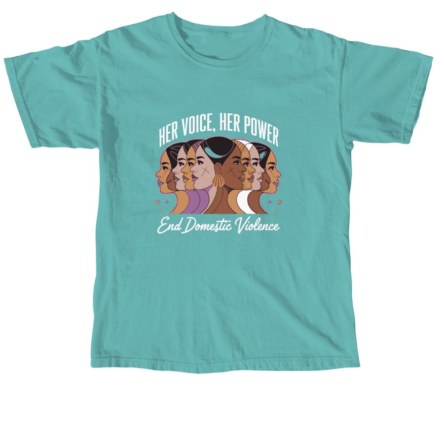 Her Voice, Her Power (comfort color unisex tee)