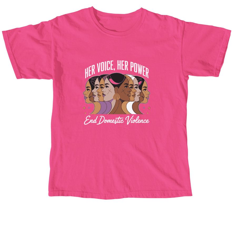 Her Voice, Her Power (comfort color unisex tee)