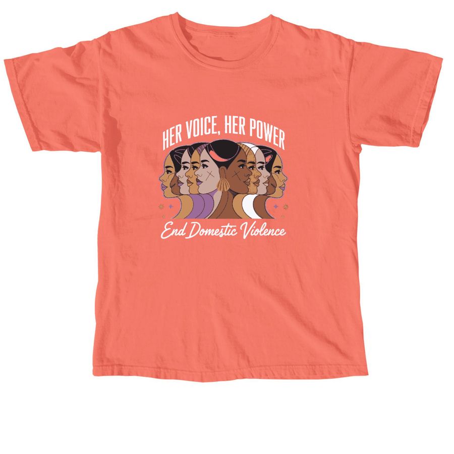 Her Voice, Her Power (comfort color unisex tee)