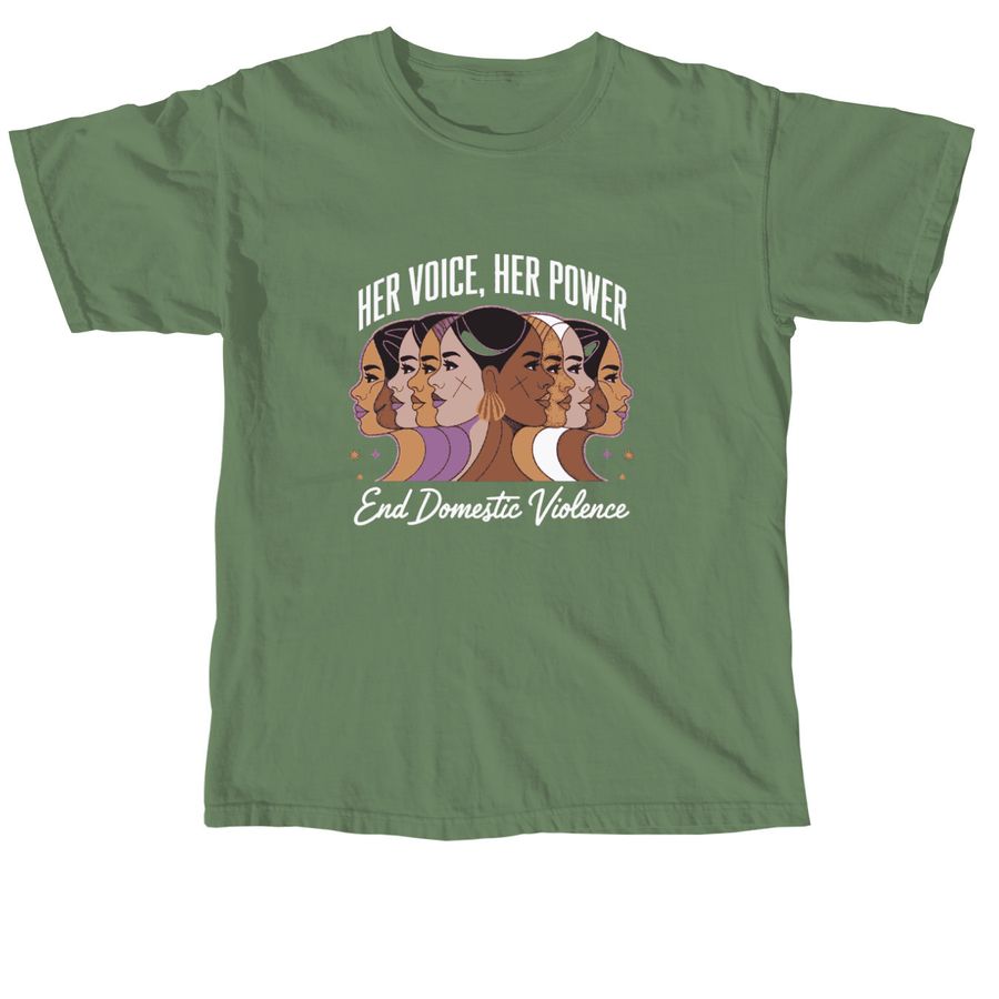Her Voice, Her Power (comfort color unisex tee)